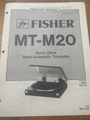 FISHER MT-M20 SERVO DRIVE TURNTABLE ORIGINAL SERVICE REPAIR MANUAL -image