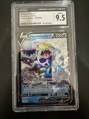 Pokemon Crabominable V Fusion Strike 76 Holo CGC Graded 9.5 Mint Not PSA Card-image