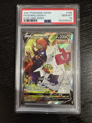 Pokemon TCG Duraludon Holo Evolving Skies Holo PSA Graded 10 Gem Card-image