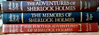 The World's Best Reading, Sherlock Holmes 3 HC Book Lot, Arthur Conan Doyle-image