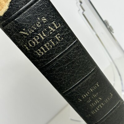 Nave's Topical Bible Black Faux Leather Southwestern 1962 Thumb Index-image