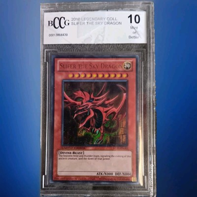2010 Yu-Gi-Oh Yugioh Legendary Collection Slifer The Sky Dragon BCCG 10 Mint-image