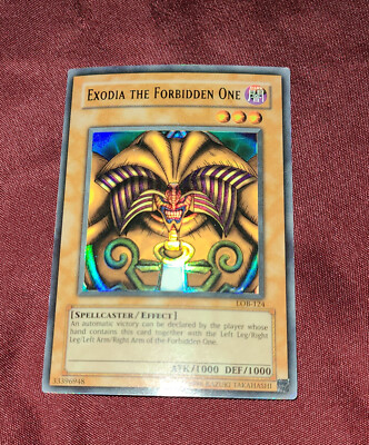 Exodia the Forbidden One LOB-124 yugioh card RARE HOLO FOIL great shape-image