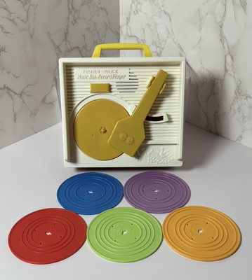 Fisher Price Record Player with 5 Record Discs 2014 Excellent Condition Working-image
