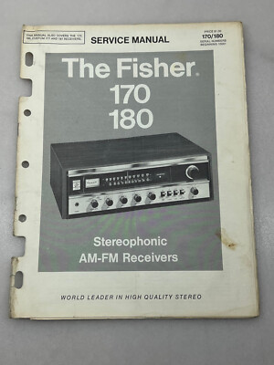 Fisher 170 180 Original Service Manual Free Shipping-image