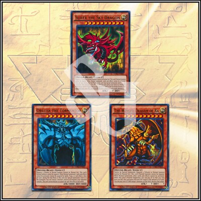 YuGiOh EGYPTIAN GODS CARDS OBELISK SLIFER RA LDK2 LEGENDARY DECKS Ultra Rare 🔥-image