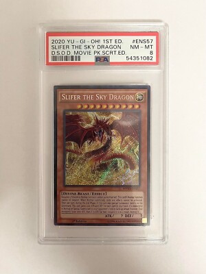Yugioh - Slifer the Sky Dragon MVP1-ENS57 1st Secret Rare PSA 8 MINT-image
