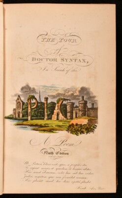 1855 3vols First Second and Third Tours of Doctor Syntax Combe Hand-Coloured ...-image