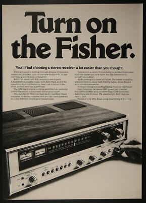 Fisher 432 AM FM Stereo Receiver Vintage Print Ad 1975-image
