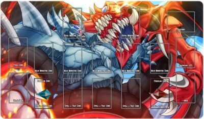 YuGiOh Playmat Slifer the Sky Dragon VS Obelisk the Tormentor Game Mat Play Mat-image