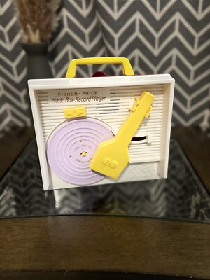 Vintage Working 1971 Fisher Price Music Box Record Player Turns On Doesn’t Play-image