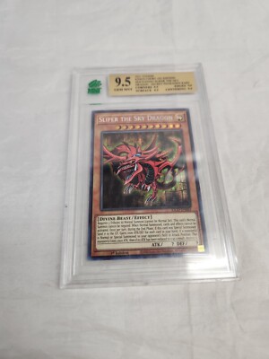Slifer the Sky Dragon Secret Pharaoh's Rare KICO-EN063 GEM MNT Grading 9.5 READ-image