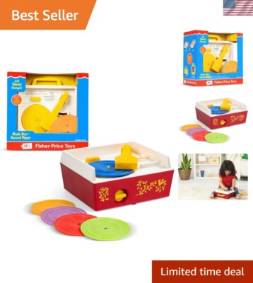 Record Player 10 Songs Interactive Retro Toy for Toddlers Baby Gift-image