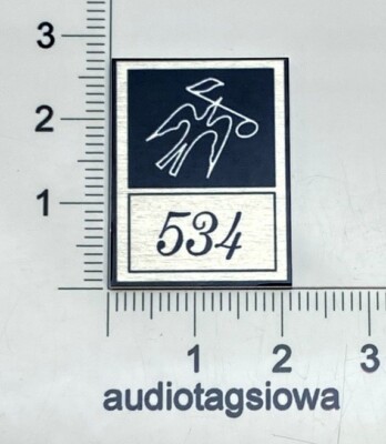 Fisher 534 Receiver Model Number Badge Custom Made Aluminum Replacement-image