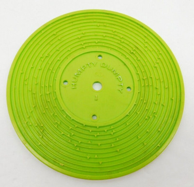 Fisher Price Record Player Replacement Green Jack Jill Humpty Dumpty Vintage-image