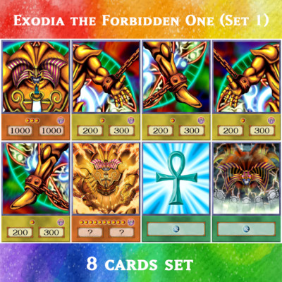 Orica Exodia the Forbidden One (Set #1) - 8 cards set (Anime Art)-image