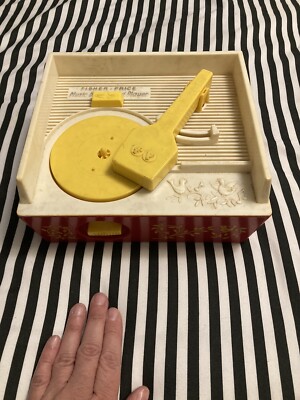 Toy Fisher Price Record Player Works Vintage-image