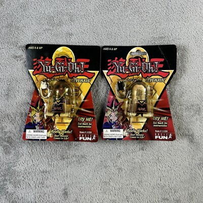 NEW Yu-Gi-Oh 1996 Keychain Lot Of 2 Exodia The Forbidden One & Dark Magician-image