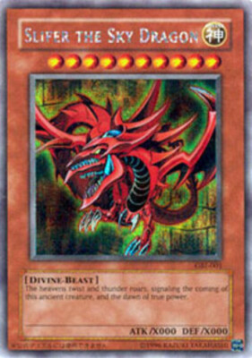 Moderately Played Slifer the Sky Dragon - GBI-001 - Ultra Rare - Limited Edition-image