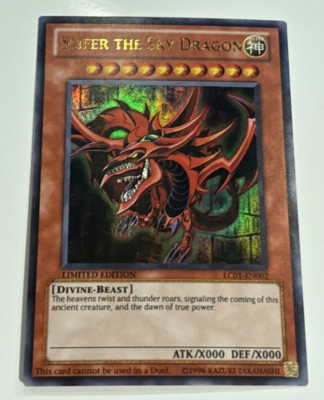 1996 Yo-Gi-Oh Kazuki Takahashi Slifer the Sky Dragon (Divine Beast) Card-image