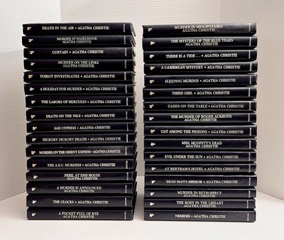 Lot 32 Agatha Christie Mystery Collection Leatherette Hardcover Books Bantam-image