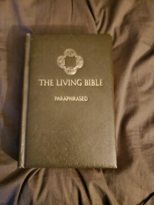 The Living Bible Paraphrased- Tyndale Print Edition Leather Bound Book 1971-image