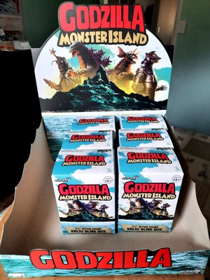 Godzilla Monster Island Blind Box LOT 6 + Display Case Super7 NEW Baragon-image
