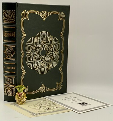 🖊 SIGNED 1st CONSPIRATOR Easton Press FOREIGNER Series CHERRYH SCI-FI *LEATHER*-image