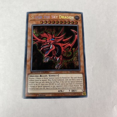Yugioh Slifer the Sky Dragon SBC1-ENH01 Secret Rare 1st Edition Battle City-image