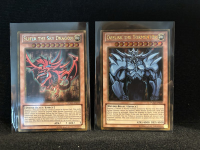 Slifer the Sky Dragon + Obelisk the Tormentor Premium Gold Bundle NM-M-image