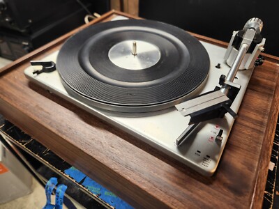 PE 2038 The Fisher 401 VTG Turntable & Dust Cover Perpetuum Ebner Parts/Repair-image