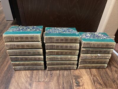 1905 waverley novels (17) books 750 limited edition deluxe golt gilt green Scott-image
