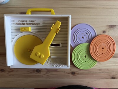 Fisher Price Music Box Kid Record Player 3 Records 6 Songs 2014 Tested & Working-image