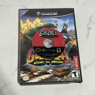 Nintendo GameCube Godzilla Destroy All Monsters Melee Video Game In Case-image