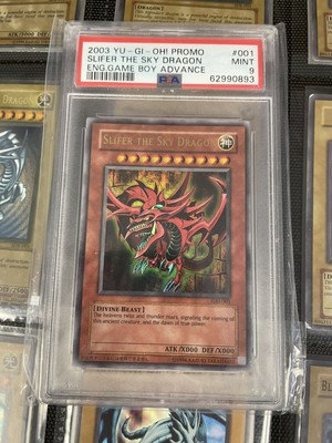 2003 Yu-Gi-Oh Promo Game Boy Advance Ultra Rare #001 Slifer The Sky Dragon PSA 9-image