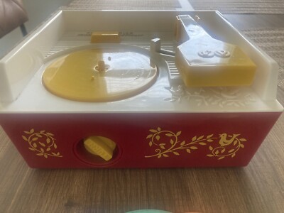 Mattel Fisher Price Music Box Record Player 5 Records 2010 Version Tested Works-image