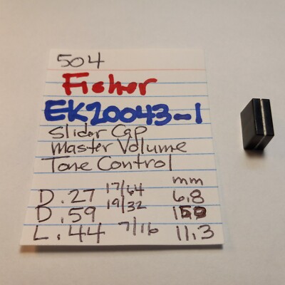 📈 FISHER 💥 EK20043-1 SLIDER CAP KNOB 💥504 QUAD RECEIVER-image