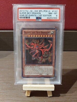 Yu-Gi-Oh! Slifer the Sky Dragon BP02-EN127 - Mosiac Rare - 1st Edition - PSA 8-image