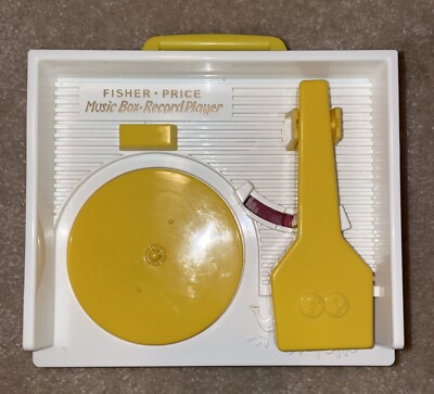 Fisher Price Music Box Record Player 2014 Mattel Toy WORKING with 5 Records 1697-image