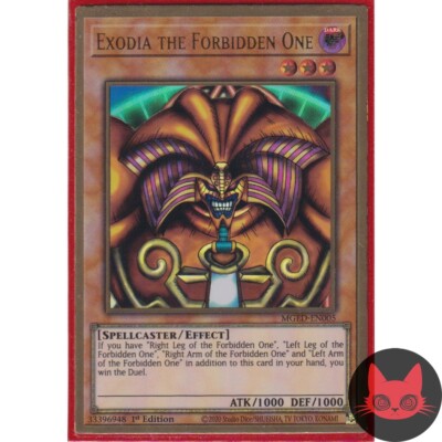 Yugioh Exodia the Forbidden One MGED-EN005 Gold Rare 1st Edition NM-image