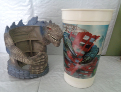 Vintage Taco Bell - Godzilla - Gets A Grip - Promotional Cup & Holder-image