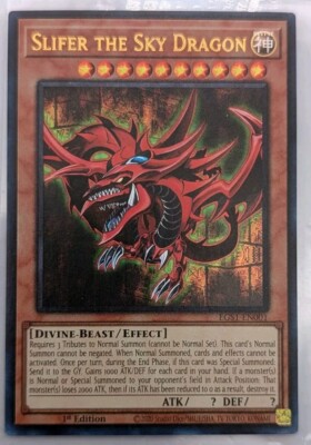 Yugioh Slifer The Sky Dragon EGS1-EN001 1st Edition Ultra Rare VGC-EPC-image