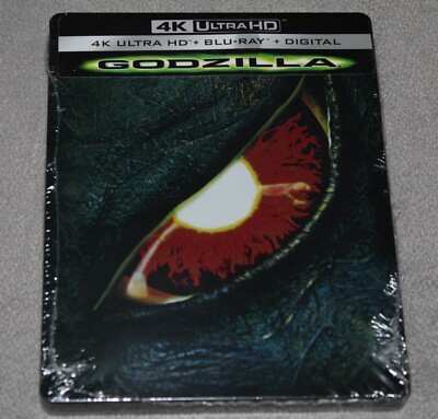 Godzilla - 1998 - STEELBOOK (4K UHD Blu-ray + Blu + Digital Copy) NEW SEALED-image