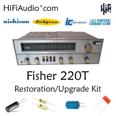 Fisher 220T receiver restoration recap repair service rebuild kit fix capacitor-image