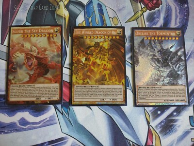 Yu-Gi-Oh custom god Cards Slifer The Sky Dragon The Winged Dragon of Ra Obelisk.-image