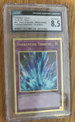 Yugioh Torrential Tribute Holo MGED #EN052 CGC Graded 8.5 Not PSA Card-image