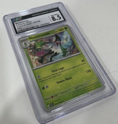 Pokemon Meowscarada 15/198 Holo CGC Graded Gem 8.5 Mint Not PSA Card-image