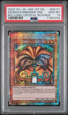 Yu-Gi-Oh! BLCR-EN101 1st Edition Exodia the Forbidden One Starlight Rare PSA 10-image