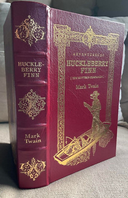 ADVENTURES OF HUCKLEBERRY FINN Mark Twain Easton Press Gorgeous Leather Beauty!-image