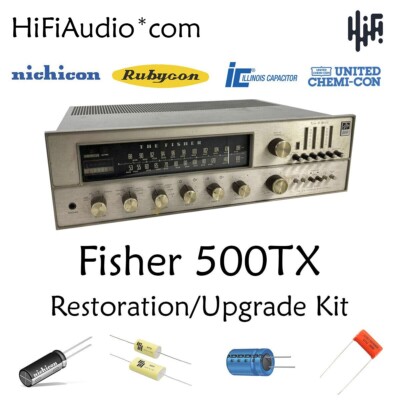 Fisher 500-TX restoration recap repair upgrade rebuild kit filter capacitor-image